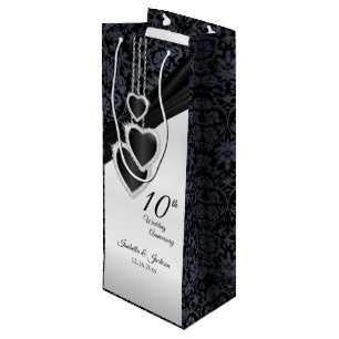 10th Onyx Wedding Anniversary - Wine Gift Bag
