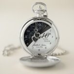 10th Onyx Wedding Anniversary / Years of Service Pocket Watch<br><div class="desc">Pocket Watch. 10th Onyx Wedding Anniversary Design. Works well for years of service by simply changing the text. ⭐This Product is 100% Customizable. Graphics and/or text can be added, deleted, moved, resized, changed around, rotated, etc... ✔(just by clicking on the "EDIT DESIGN" area) ⭐99% of my designs in my store...</div>