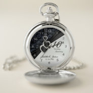 10th Onyx Wedding Anniversary / Years Of Service Pocket Watch at Zazzle