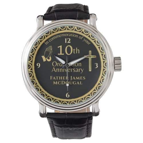 10TH Ordination Anniversary Priest PERSONALIZED  Watch