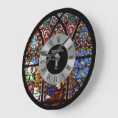 10th Ordination Anniversary Stained Glass Custom Large Clock (Angle)