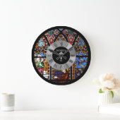 10th Ordination Anniversary Stained Glass Custom Large Clock (Home)
