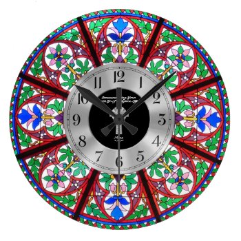 10th Ordination Anniversary Stained Glass Custom Large Clock