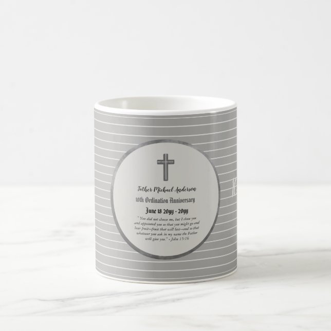 10th Ordination Anniversary Tin - ANY CLERGY Coffee Mug (Center)