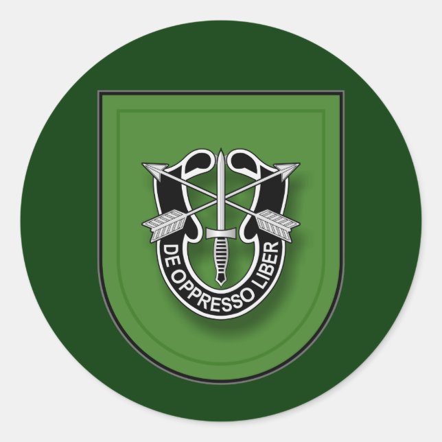 10th SFG(A) - current Classic Round Sticker (Front)