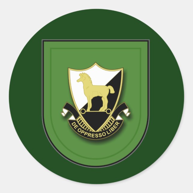 10th SFG(A) DUI 2 Classic Round Sticker (Front)