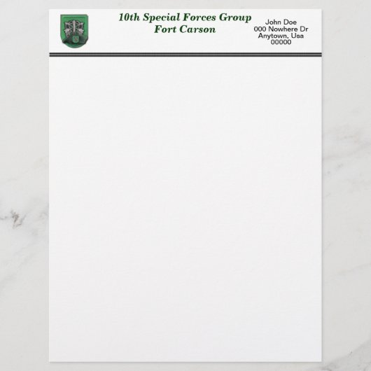 10th special forces fort Carson veterans flash Let (Front)