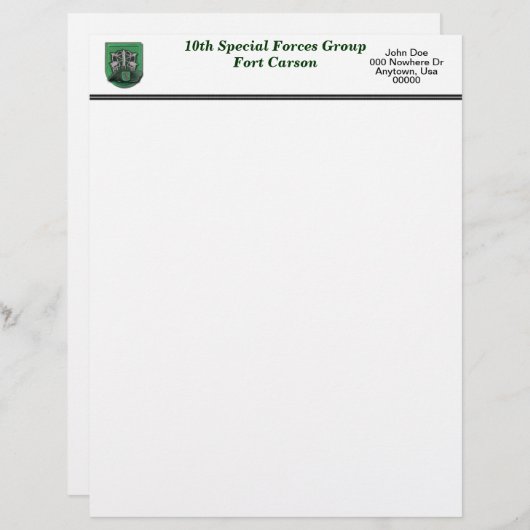 10th special forces fort Carson veterans flash Let (Front/Back)