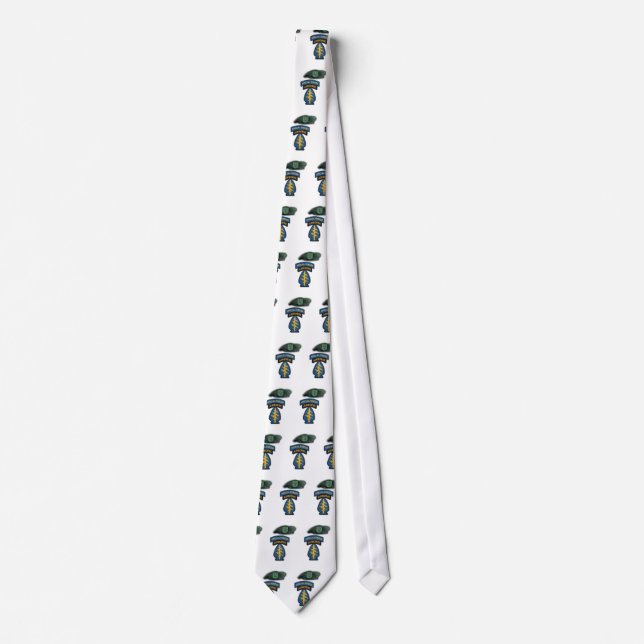 10th special forces green berets flash veteran Tie (Front)