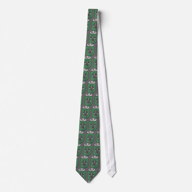 10th special forces green berets flash veteran Tie (Front)