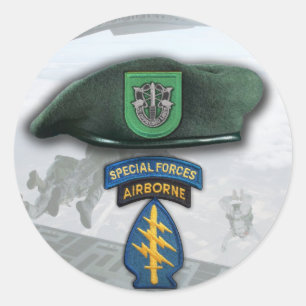 10th Special forces Green Berets veterans flash St Classic Round Sticker