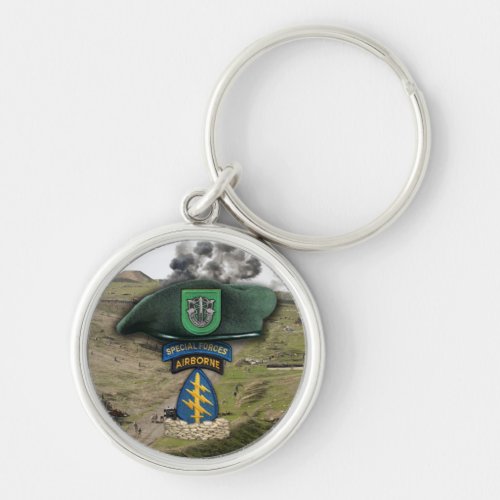 10th Special Forces Green Berets Vets Keychain