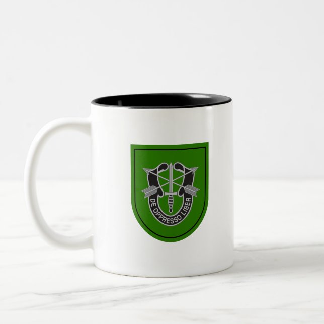 10th Special Forces Group (10th SFG) Two-Tone Coffee Mug (Left)