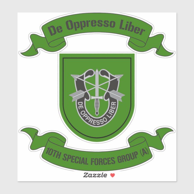 10th Special Forces Group (Airborne) 10th SFG Sticker (Sheet)