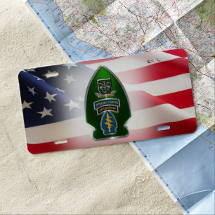 10th Special Forces Group Airborne Arrowhead License Plate