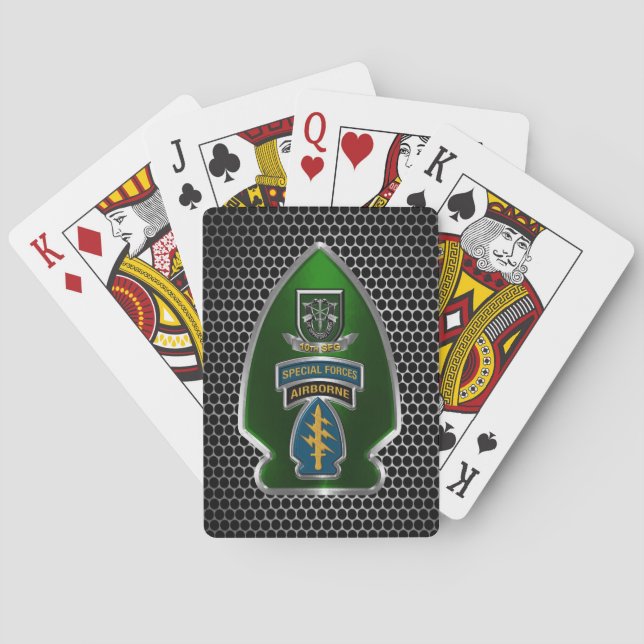 10th Special Forces Group Airborne “Arrowhead” Poker Cards (Back)