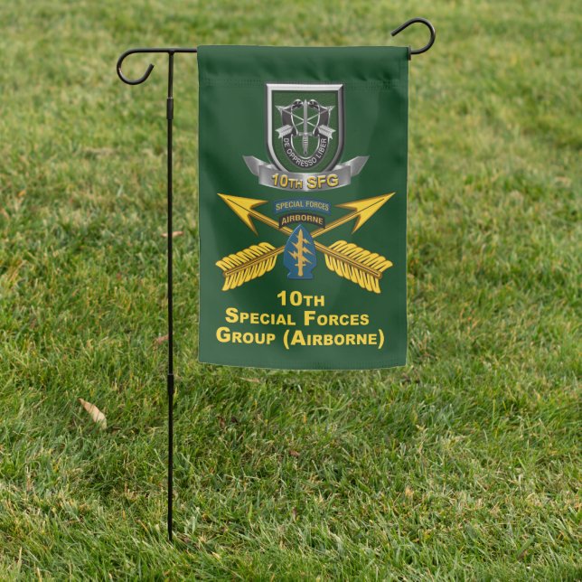 10th   Special Forces Group (AIRBORNE) Garden Flag (In SItu)