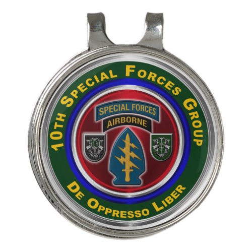 10th Special Forces Group Airborne  Golf Hat Clip