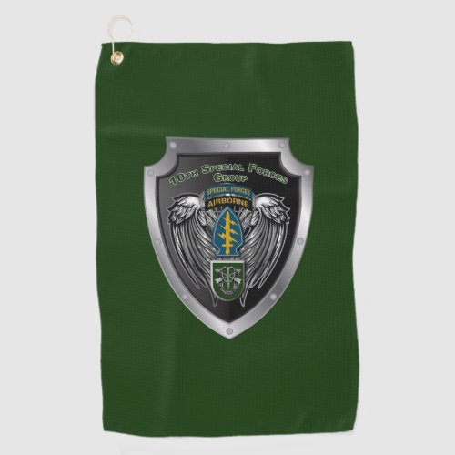 10th Special Forces Group Airborne Shield Golf Towel