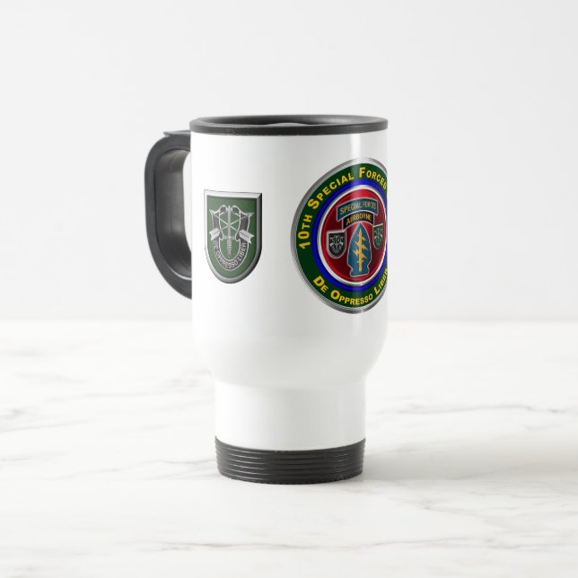 10th Special Forces Group (Airborne)  Travel Mug (Front Left)