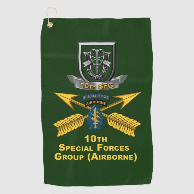 10th Special Forces Group   Golf Towel (Front)