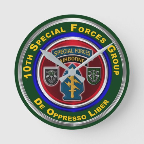 10th Special Forces Group Keepsake Round Clock