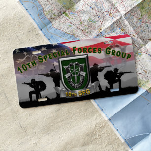 10th Special Forces Group License Plate