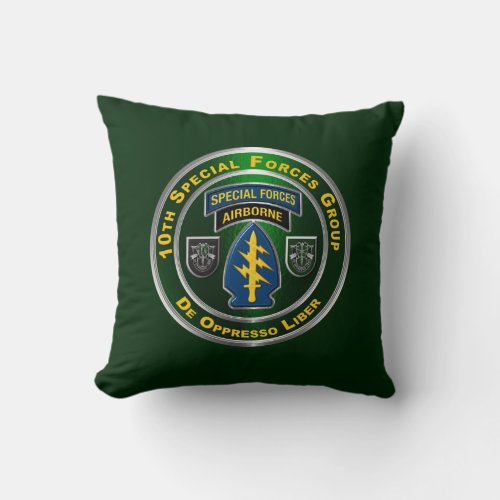 10th Special Forces Group  Throw Pillow