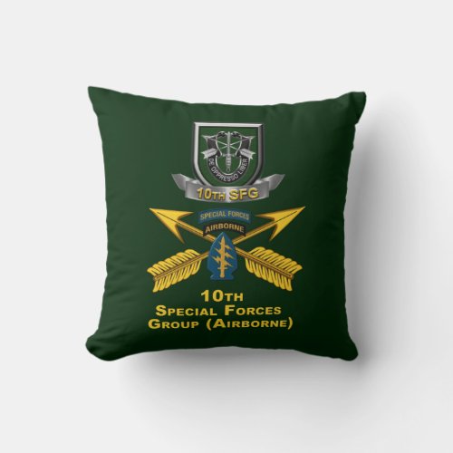 10th Special Forces Group    Throw Pillow