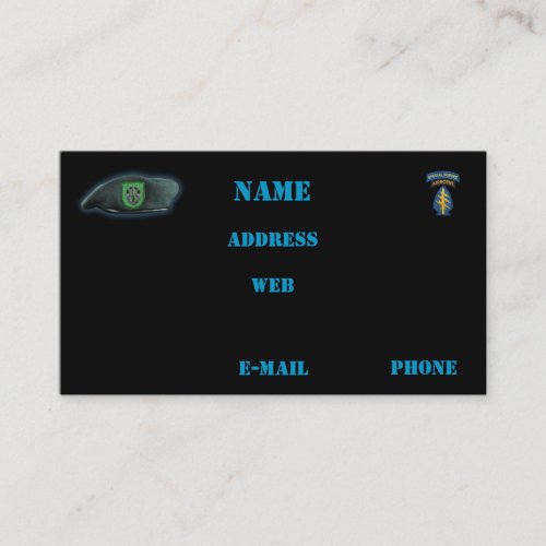 10th special forces group vets flash business Card