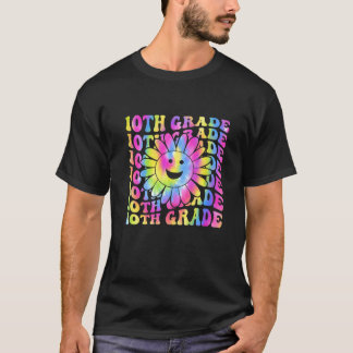 10th Tenth Grade Teacher Back To School Retro Sunf T-Shirt