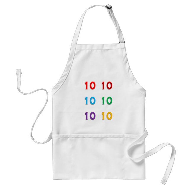 10th tenth Xth Birthday Anniversary Years GIFTS Adult Apron (Front)
