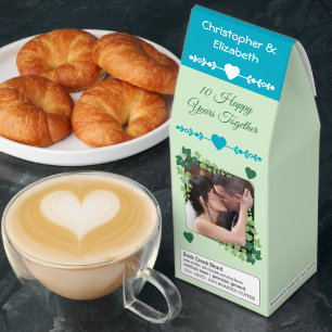 10th Tin anniversary photo names green azure Roasted Coffee
