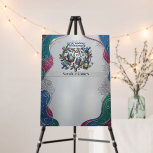 10th Tin Wedding Anniversary Ceremony Guest Book Foam Board