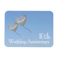 10th tin wedding anniversary gift/ favour