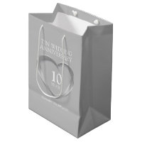 10th tin wedding anniversary photo gift bag