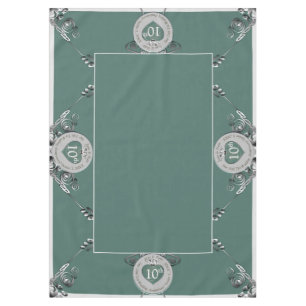 10th Tin Wedding Anniversary Tablecloth