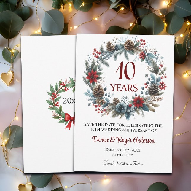 10th Tin Wedding Anniversary Winter Save The Date (Creator Uploaded)