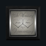 10th Wedding Anniverary Punched Tin Look Keepsake  Gift Box<br><div class="desc">Punched Tin Look (faux effect) 10th Wedding Anniversary original design by Holiday Hearts Designs (all rights reserved).</div>