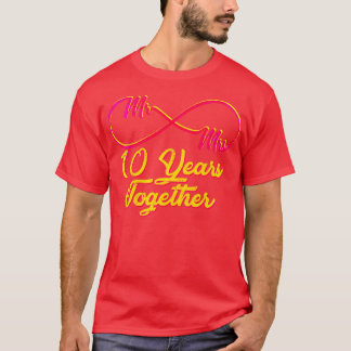 10th Wedding Anniversary 10 Years Of Marriage 2 T-Shirt