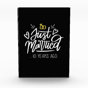 10th Wedding Anniversary Acrylic Award