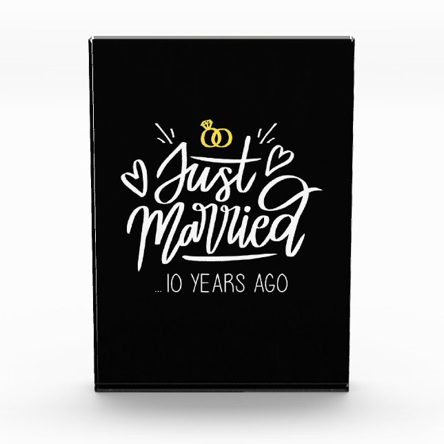 10th Wedding Anniversary Acrylic Award (Front)