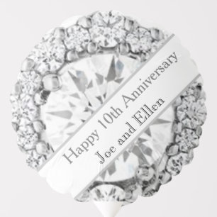 10th Wedding Anniversary Balloon