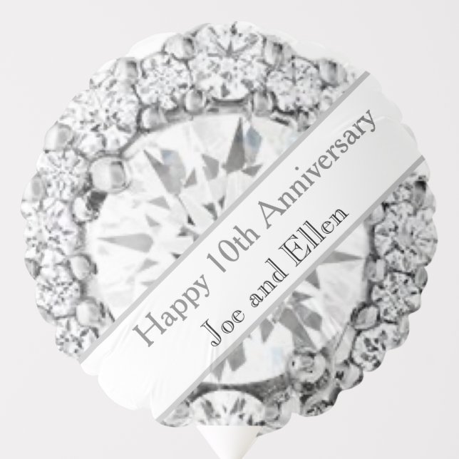 10th Wedding Anniversary Balloon (Front)