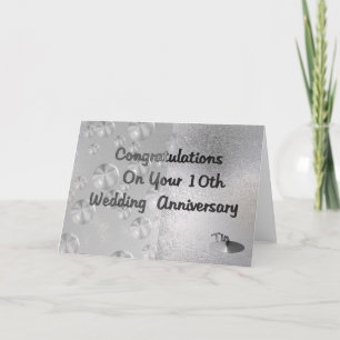 10th Wedding Anniversary Card