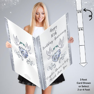 10th Wedding Anniversary Card for Wife, or Couple,