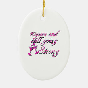 10th wedding anniversary ceramic ornament