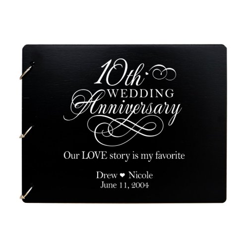 10th Wedding Anniversary Elegant Guest Book