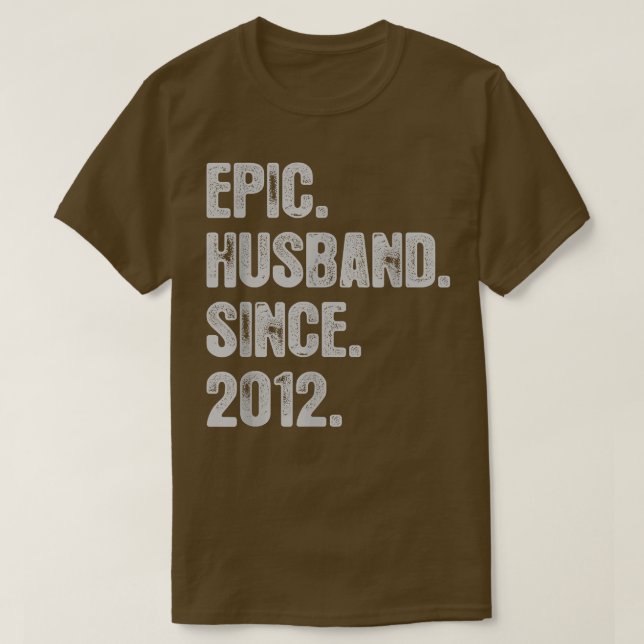10th Wedding Anniversary For Him Epic Husband Sinc T-Shirt (Design Front)