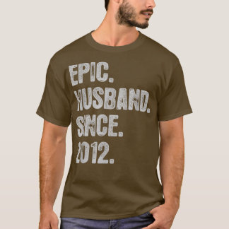 10th Wedding Anniversary For Him Epic Husband Sinc T-Shirt